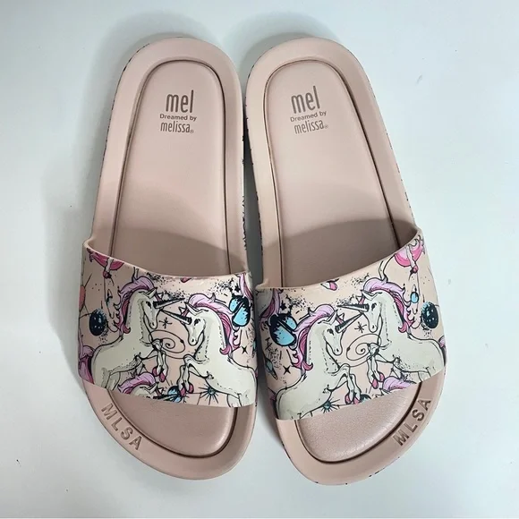 Mel by Melissa Shoes Euc Mel By Melissa Slides Girls Unicorn